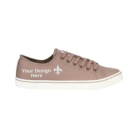 Beige Customized Red Tape Sneakers