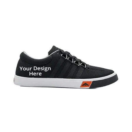 Black Customized Walking Shoes, Casual Shoes, Running Shoes, Gym Shoes, Loafers, Sneakers for Men
