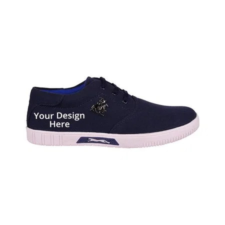 Blue Customized Men's Canvas Shoes