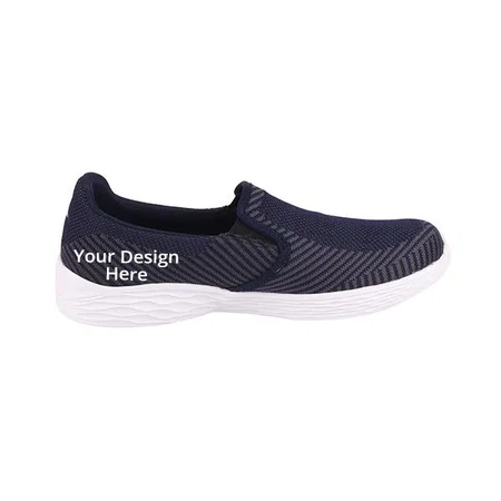 Black Grey Customized BATA Men's Walking Shoes