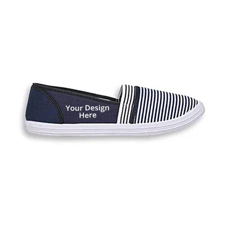 Blue Customized BATA Women Ballet Flats