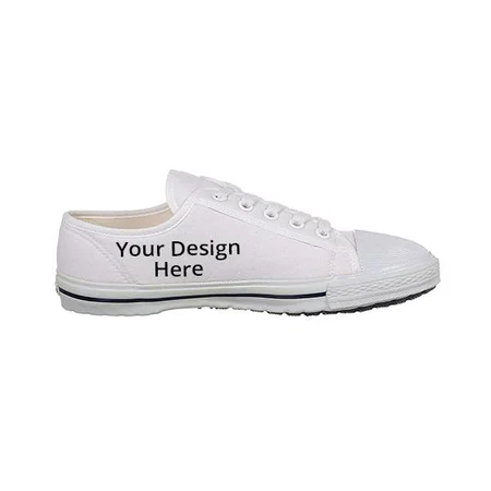 White Customized BATA Men's White Sneakers