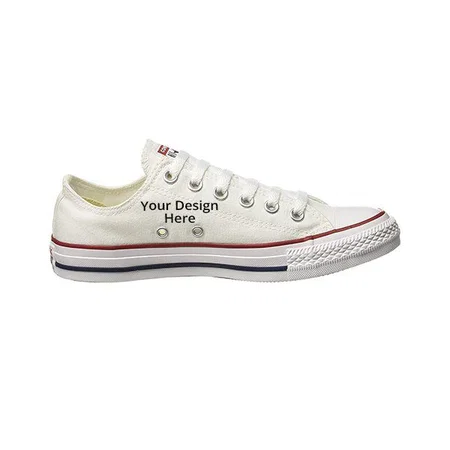 White Customized Converse Unisex Footwear Casual Shoe