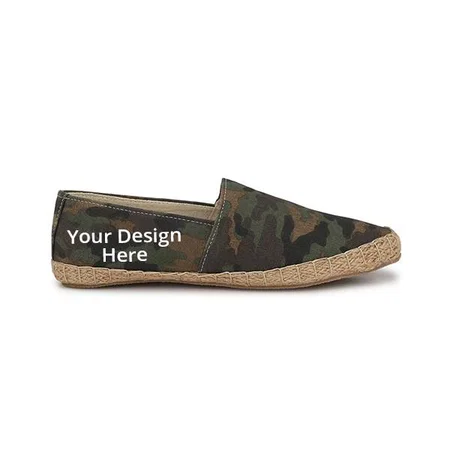 Green Customized Men's Canvas Espadrilles Shoes