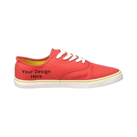 Coral Red Customized United Colors of Benetton Men's Sneaker