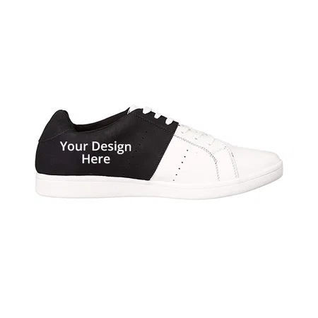 White Black Customized Men Sneakers