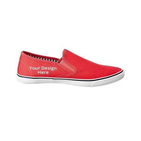 Red Customized Men's Canvas Sneakers