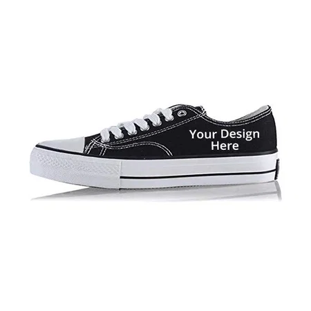 Black Customized Casual Sneakers Shoes for Men