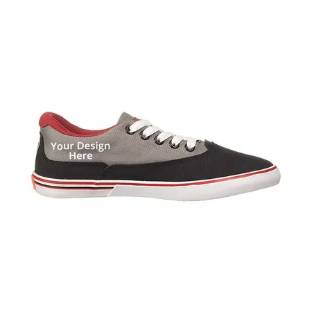 Black Grey Customized Sparx Men's Sneakers