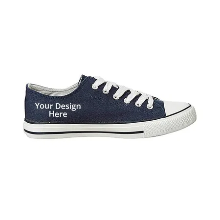 Blue Customized Men's Canvas Shoes