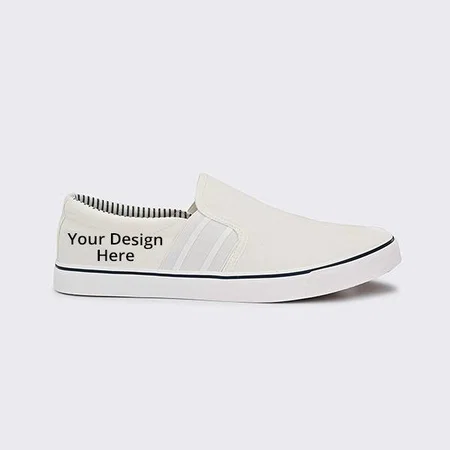 White Customized Canvas Sneakers