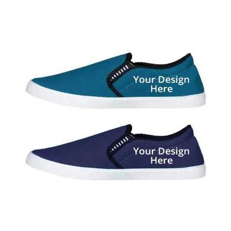 Blue Customized Pack of 2 Canvas Shoes, Casual Shoes, Loafer Shoes and Sneaker Shoes