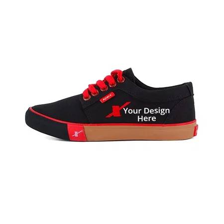 Black Red Customized Sparx Men's Sneaker
