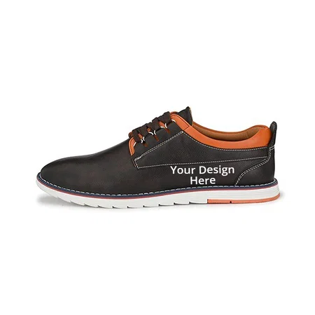 Black Orange Customized Men's Sneaker
