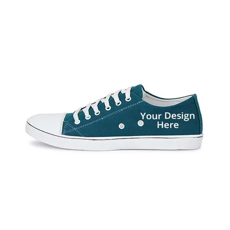 Sea Green Customized Canvas Sneaker Shoes