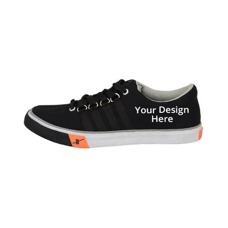 Black Customized Sparx Men's Sneakers