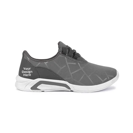 Grey Customized Men Running Shoes, Gym Shoes, Canvas Shoes