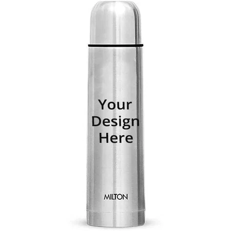 Silver Customized Milton Plain Lid Thermosteel 24 Hours Hot and Cold Water Bottle, (1000 ml)