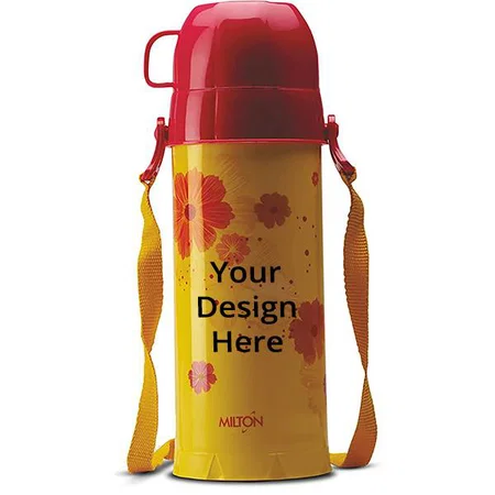 Red Customized Milton Insulated Hot or Cold Flask, 1 Litre