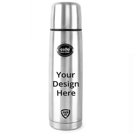 Silver Customized Cello Stainless Steel Flask (350 ml)