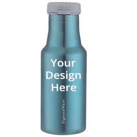 Blue Customized SignoraWare Stainless Steel Vacuum Flask Bottle, 500 ml