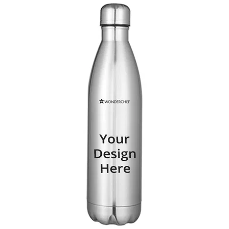 Silver Customized Wonderchef Double Wall Stainless Steel Vaccum Insulated Hot and Cold Flask, 750ml