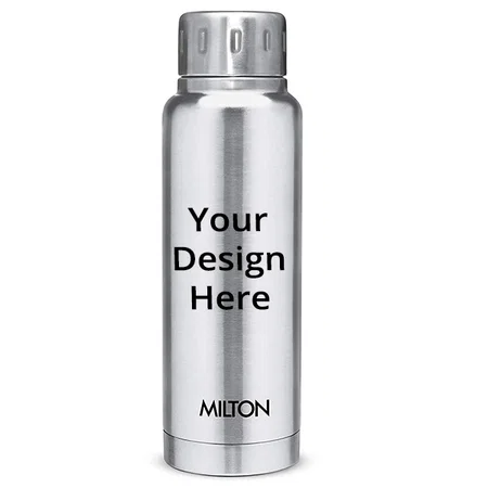 Silver Customized Milton Stainless Steel Thermosteel 24 Hours Hot and Cold Water Bottle, 300 ml
