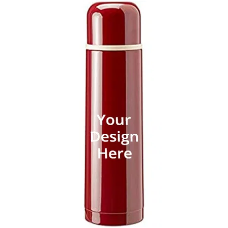Maroon Customized Steel Vacuum Flask, 500 ml