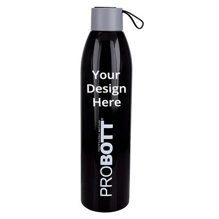 Black Customized Thermosteel Vacuum Flask Hot & Cold Sports Bottle 900ml