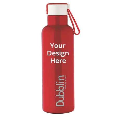 Red Customized Stainless Steel Double Wall Vacuum Insulated, BPA Free Water Bottle, 600 ml