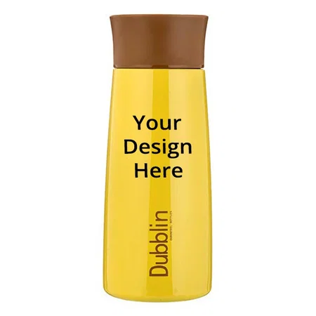 Yellow Customized Stainless Steel Double Wall Vacuum Insulated, BPA Free Water Bottle (370 ml)
