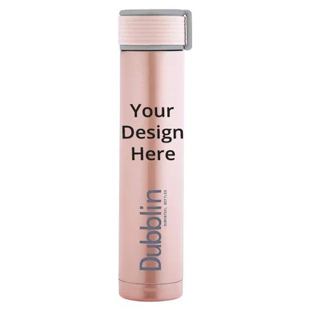Pink Customized Fit & Fine Stainless Steel Double Wall Vacuum Insulated, BPA Free Water Bottle, Sports Thermos Flask (250 ml)