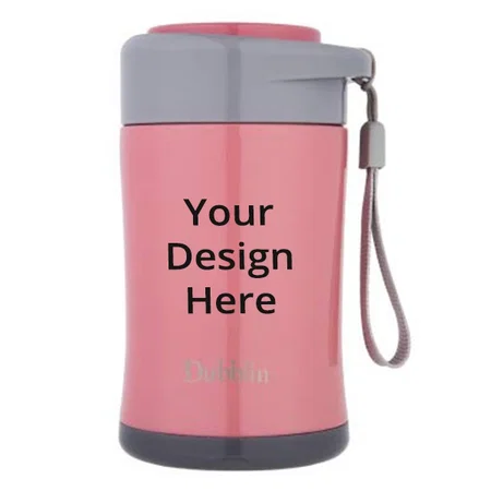 Pink Customized Stainless Steel Double Wall Vacuum Insulated Water Bottle  (220 ml)