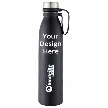 Black Customized Stainless Steel Vacuum Insulated Bottle (750 ml)