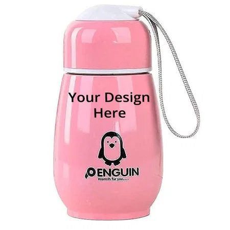 Customized Penguin Thermos Bottle Stainless Steel Vacuum Cup Flask Mug (150 ml) - Color May Vary