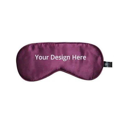 Maroon Customized Mulberry Silk Eye Mask