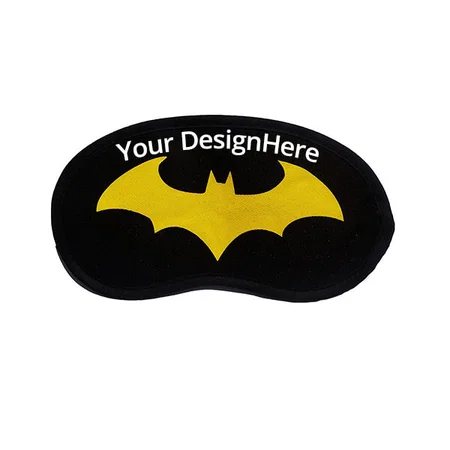 Black Customized Batman Cartoon Face Sleeping Eye Mask