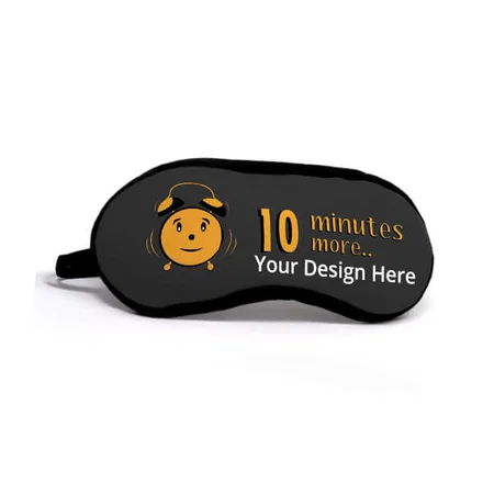 Black Customized Eye Mask For Sleeping