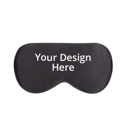 Black Customized Air Sleep Mask for Nap, Meditation, Blindfold with Adjustable Strap