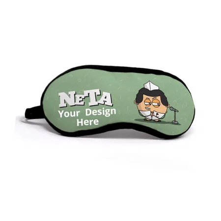 Green Customized Neta Printed Sleep Mask