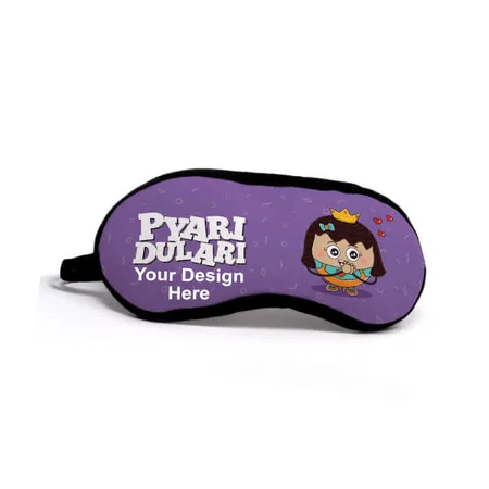 Purple Customized Pyari Dulari Printed Sleep Mask