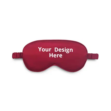 Red Customized Silk Sleeping Eye Shade Mask Cover