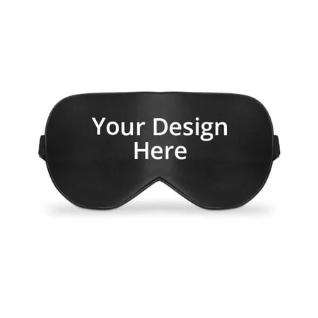 Black Customized Eye Mask, Super Soft &amp; Smooth Travel Mask
