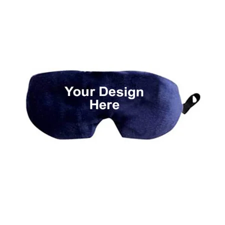 Blue Customized Soft Sleep Eye Mask with Strap