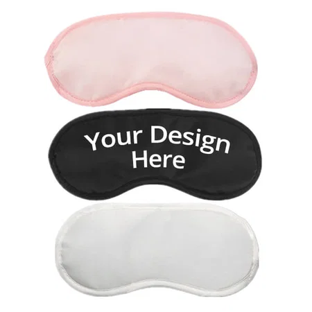 Multicolour Customized Eye Mask (Black, White, Pink Pack of 3)