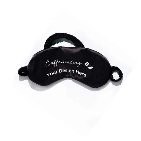 Black Customized Mulberry Silk Sleeping Eye Mask