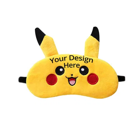 Yellow Customized Cute Pikachu Sleep Mask