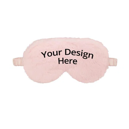 Baby Pink Customized Luxury Silk Sleeping Eye Mask With Silk Elastic Strap