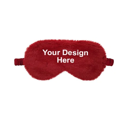 Red Customized Luxury Silk Sleeping Eye Mask With Silk Elastic Strap