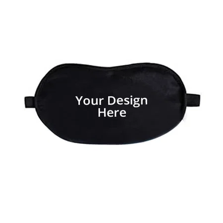 Black Customized Eye Mask for Sleeping with Cooling Gel